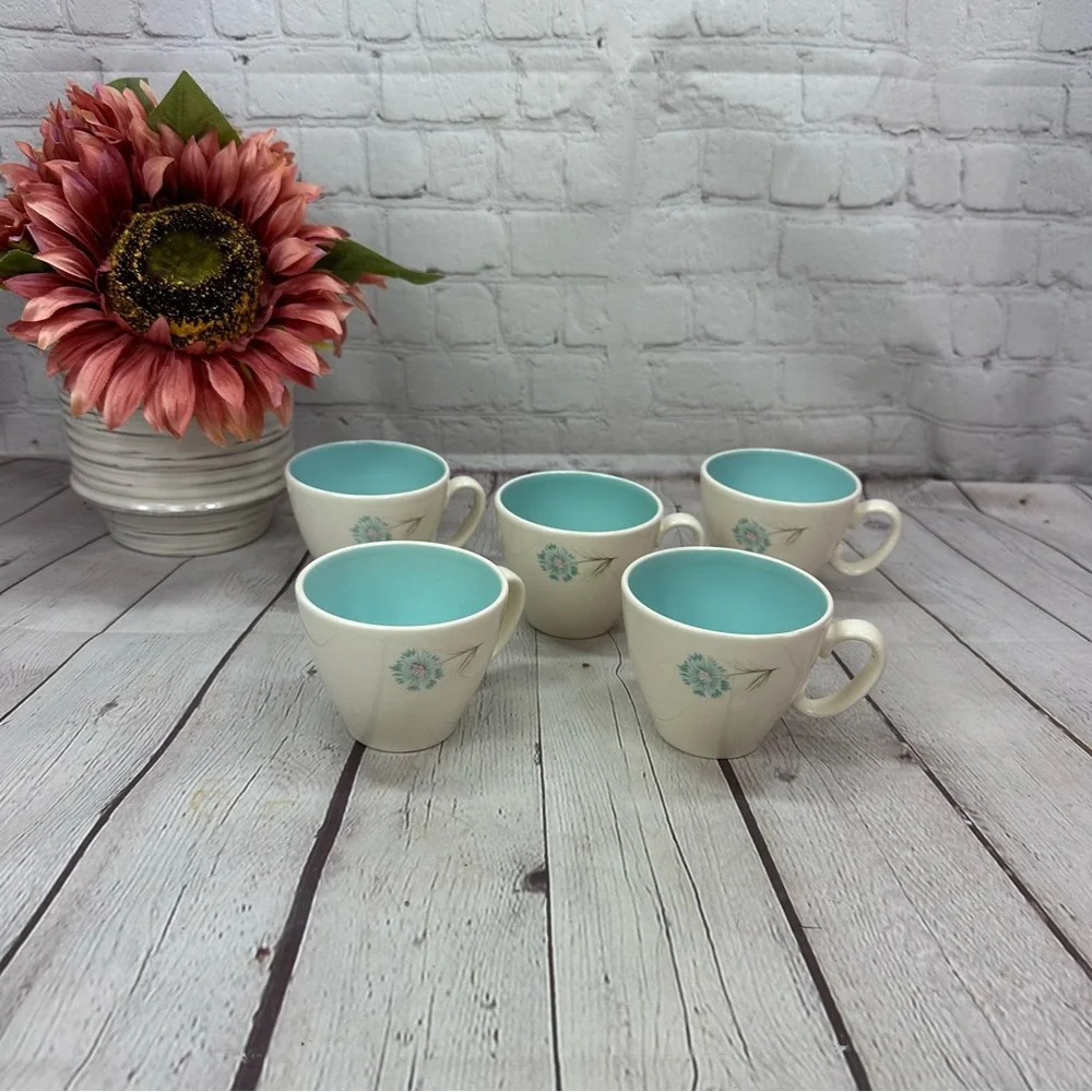 vintage Boutonniere by Taylor, Smith & T (TS&T) 5 pc flat cup with P handle